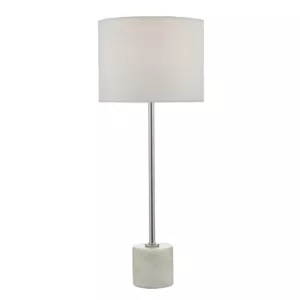 Lampa stołowa Misu Table Lamp Polished Chrome Marble Effect With Shade