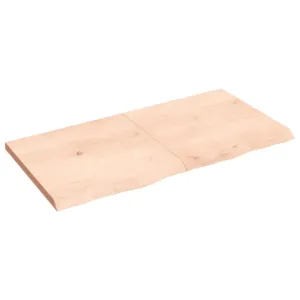 Półka, 120x60x(2-4) cm, surowe lite drewno dębowe