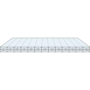 Poliwęglan wielokomorowy 2000x2100 bezbarwny 20 mm 6M