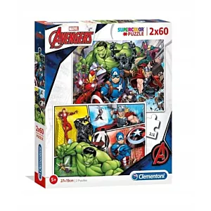 CLE puzzle 2x60 The Avengers2019 super kolor 2160