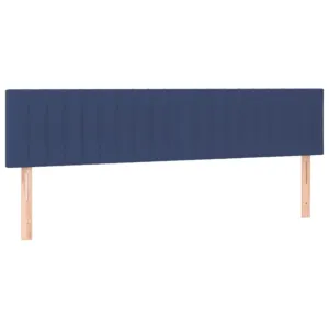 Zagłówki do łóżka, 2 szt., niebieskie, 100x5x78/88 cm, tkanina