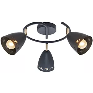 COTY LAMPA SUFITOWA SPIRALA 3X40W E14 CZARNY