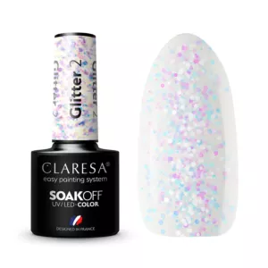 CLARESA Lakier hybrydowy GLITTER 2 - 5g