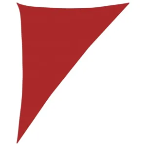 Żagiel przeciwsłoneczny, 160 g/m², czerwony, 4x5x6,8 m, HDPE