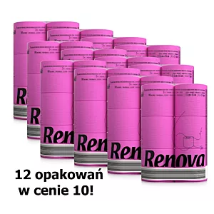 12x Różowy papier toaletowy Renova 6R