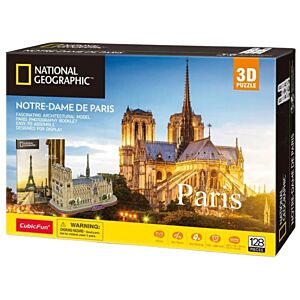 Puzzle 3D Katedra Notre Dame National Geographic CubicFun