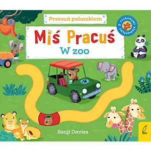 Miś Pracuś. Przesuń paluszkiem. W zoo