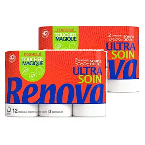 2x Papier toaletowy Renova Ultra Soin 12R