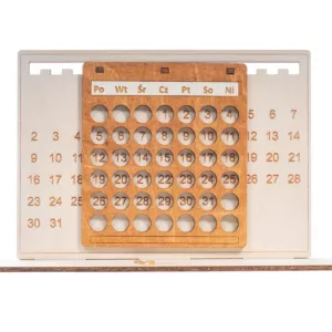 Wieczny kalendarz drewniany