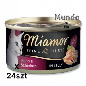 Miamor Feine Filets Kurczak i Szynka w galaretką 100 g 24 szt