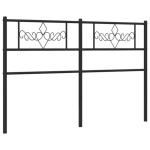 Metalowe wezgłowie, czarne, 120 cm
