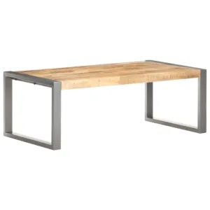 Stolik kawowy, 110x60x40 cm, surowe drewno mango