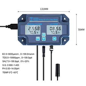 MONITOR PH/EC/TDS/TEMPERATURA WI-FI