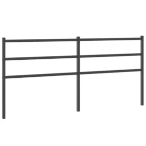 Metalowe wezgłowie, czarne, 200 cm