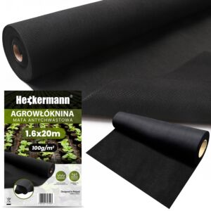 Agrowłóknina Heckermann 1,6x20m 100g/m2 Czarna