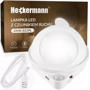 Lampka samoprzylepna z czujnikiem ruchu Heckermann DMK-022PL - białe zimne