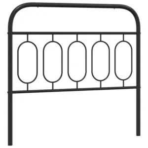 Metalowe wezgłowie, czarne, 107 cm