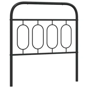 Metalowe wezgłowie, czarne, 80 cm