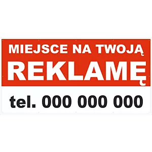 Baner Reklamowy Solidny 1m x 0,5m Twoja Reklama