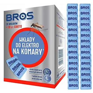 BROS - wkłady do elektro na komary 20szt + 10 wkładów GRATIS