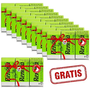 10x Chusteczki higieniczne Renova zielone 6x9szt + gratis