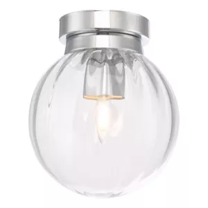 Lampa sufitowa Kavi Bathroom Flush Polished Chrome Glass IP44