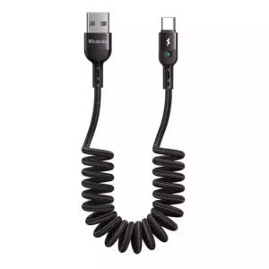 Kabel sprężynowy USB do USB-C Mcdodo Omega CA-6420 1.8m (czarny)