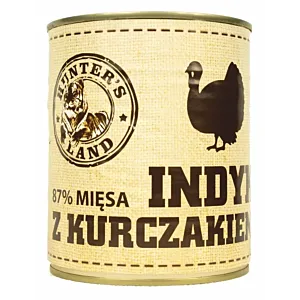 Hunter's Land 87% mięsa Indyk z kurczakiem 850g