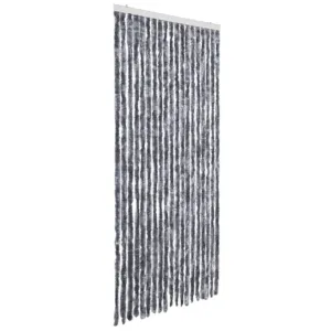 Zasłona przeciwko owadom, srebrna, 56x185 cm, szenil