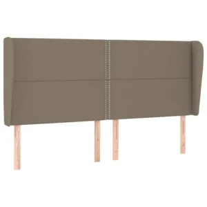 Zagłówek uszak, taupe, 163x23x118/128 cm, tkanina