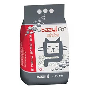 Bazyl Bentonit Super Premium Ag+ Compact White - żwirek dla kota 10 l