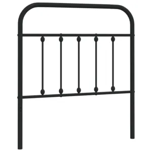 Metalowe wezgłowie, czarne, 80 cm
