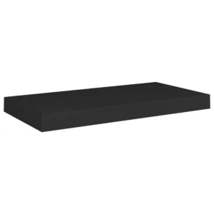 Półka ścienna, czarna, 50 x 23 x 3,8 cm, MDF