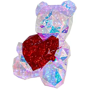 Kolorowy Świecący Miś Teddy - 40 cm + Pudełko Prezentowe