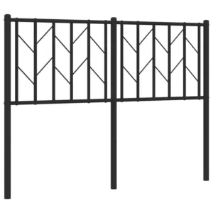 Metalowe wezgłowie, czarne, 120 cm