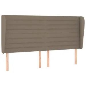 Zagłówek uszak, taupe, 183x23x118/128 cm, tkanina