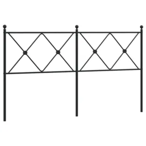 Metalowe wezgłowie, czarne, 150 cm