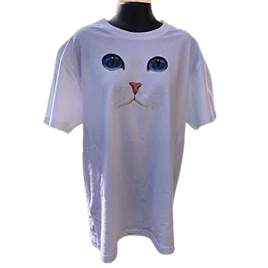 Koszulka z Nadrukiem Kot oczy kota dla miłośników kotów  roz. M prezent