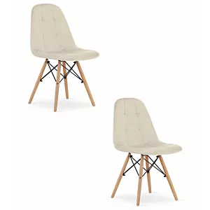 Krzesło DUMO - beż aksamit x 2