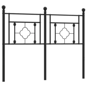 Metalowe wezgłowie, czarne, 120 cm