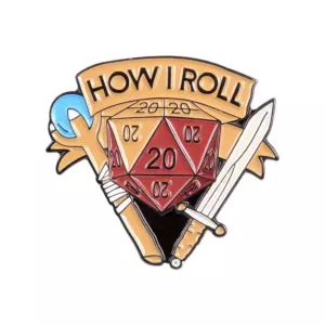 Metalowa Przypinka RPG DND - How I Roll