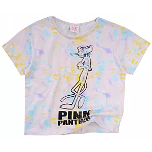 KOSZULKA T-SHIRT bluzka RÓŻOWA PANTERA BAWEŁNA kolorowa 146 R060H