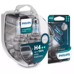 Mocne żarówki H4 + W5W PHILIPS X-tremeVision +150%