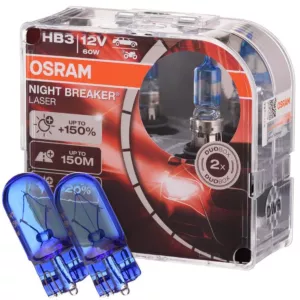 Mocne żarówki HB3 OSRAM Night Breaker Laser + W5W