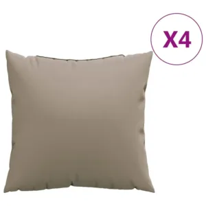 Poduszki ozdobne, 4 szt., taupe, 50x50 cm, tkanina