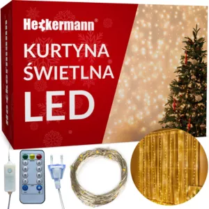 Kurtyna świetlna 300x LED 3x3m Girlanda Heckermann® YS-0003