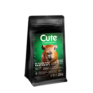 Kawa Ziarnista 250g BRAZYLIA KAPIKAPI 50/50 Świeżo Palona CUTE ©