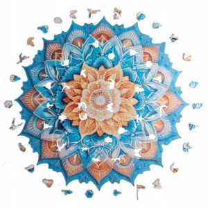 Puzzle drewniane WOOD YOU DO | Blue Mandala | 650 elementów | 3XL