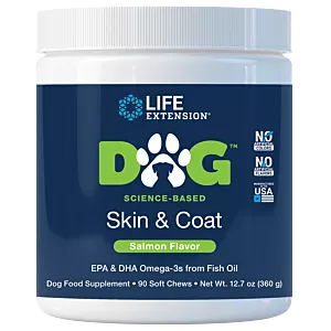 LIFE EXTENSION Dog Skin & Coat - Skóra i sierść (90 żujek)
