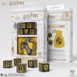 Kostki RPG Harry Potter Zestaw 6 Kości K6 + Mieszek Hufflepuff